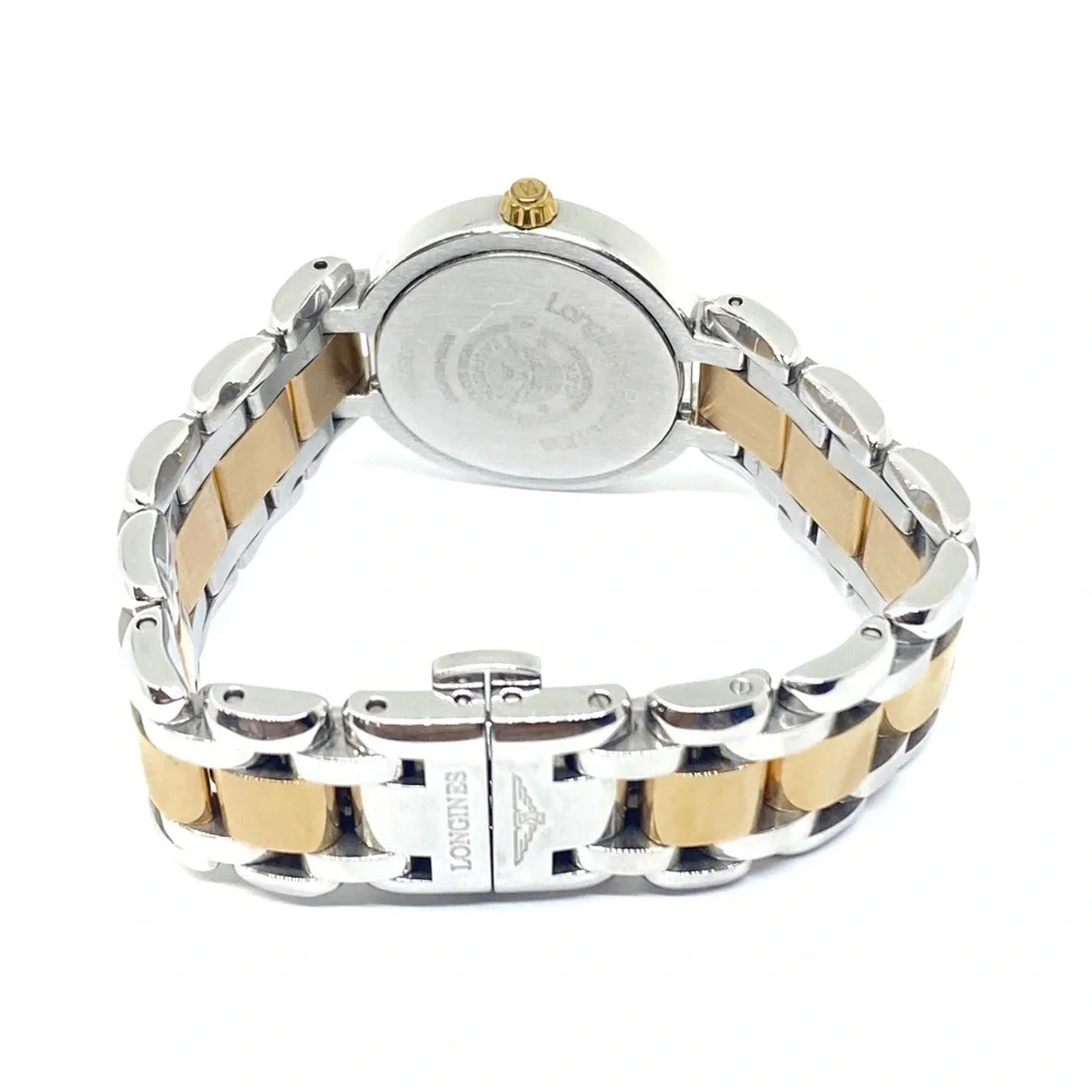 Longines PrimaLuna 18k Gold Steel DIamond Cream Dial Ladies Watch - Picture 10 of 16